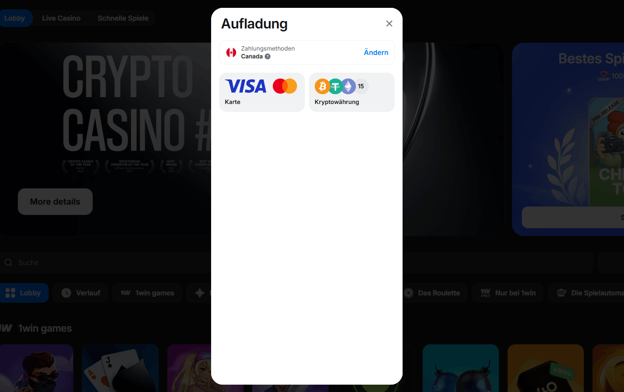 How to deposit at 1win